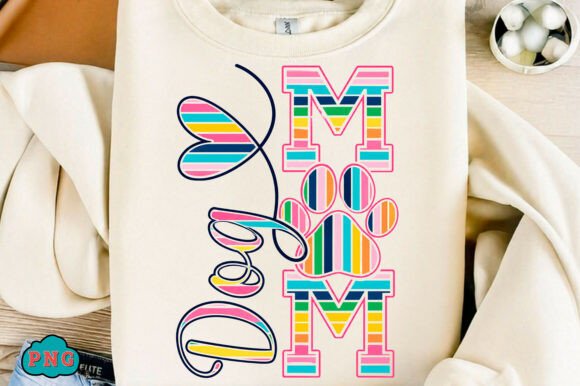 Download Dog Mom Colorful Paw T-Shirt Design - Premium Resources